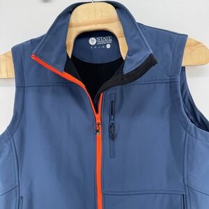 State Traditions‎ Mens Gorpcore Vest Full Zip Blue Orange Accents Size XXL